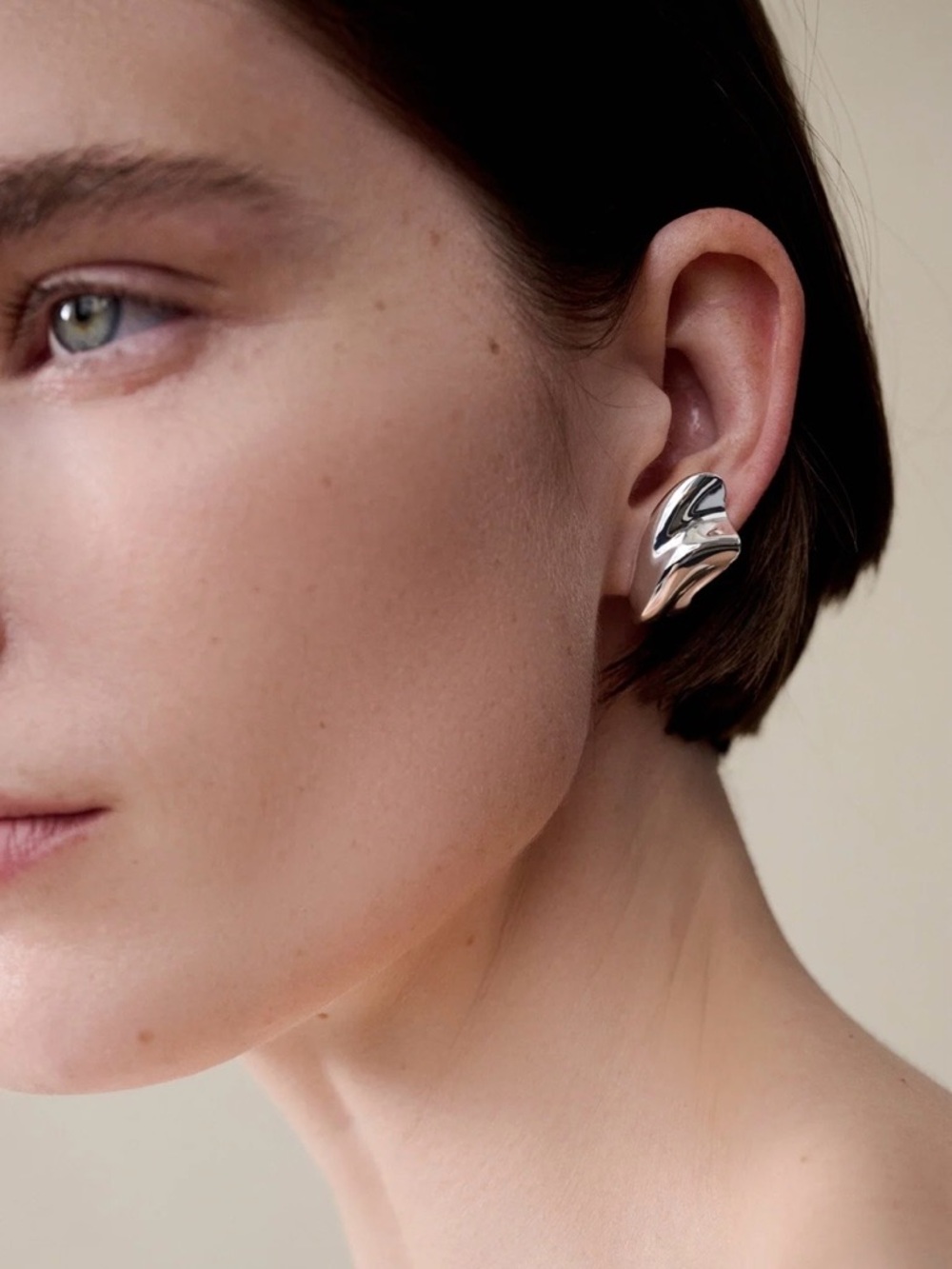 Jenny Bird Portia Earrings High Polish Silver